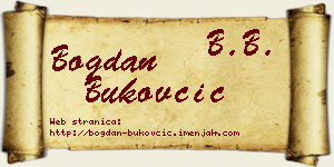 Bogdan Bukovčić vizit kartica